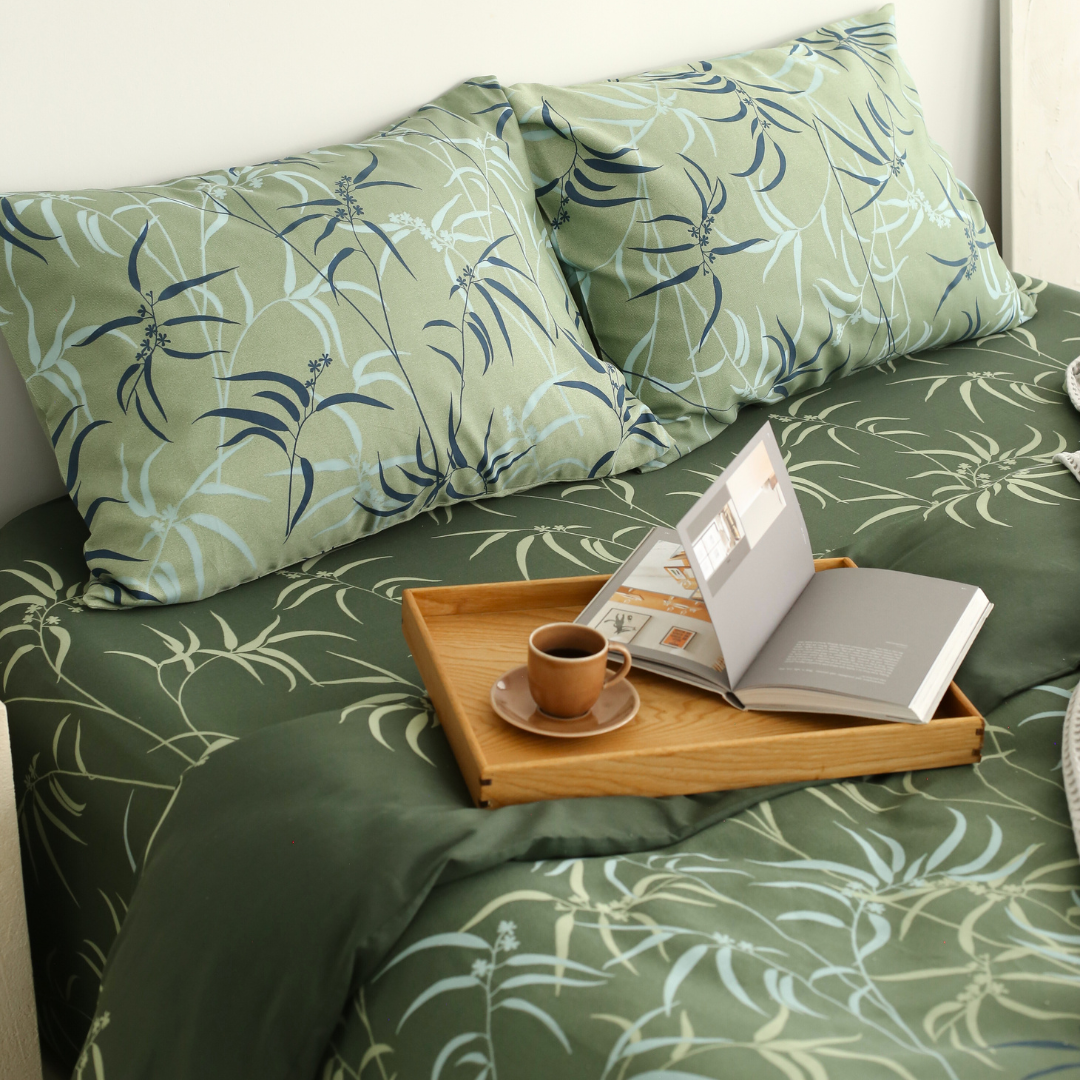 Flame Double Deluxe Cotton Satin Duvet Cover Set 200x220 cm Tile