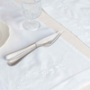 Coral Embroidered Linen Placemat Orange