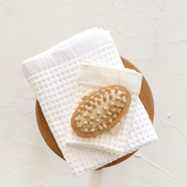 Waffle 100% Cotton Face Towel 50x80 cm White