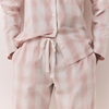 Pink Striped %100 Pamuk Kadın Pijama Takımı