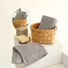 Waffle 100% Cotton Face Towel 50x80 cm Gray