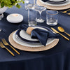 Genoa Woven Linen Stain Resistant Napkin Navy Blue (2 Pack)