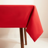 Genoa Woven Linen Stain Resistant Table Cloth Red