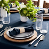 Genoa Woven Linen Stain Resistant Napkin Navy Blue (2 Pack)