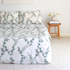 British Birds 100% Cotton Double Duvet Cover Set Water Green 200x220 cm