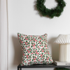 New Year Blossom Woven Linen Cushion Cover 45x45 cm