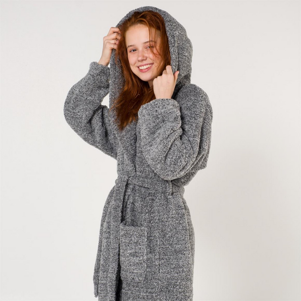 Unisex Fleece Welsoft Dressing Gown Gray