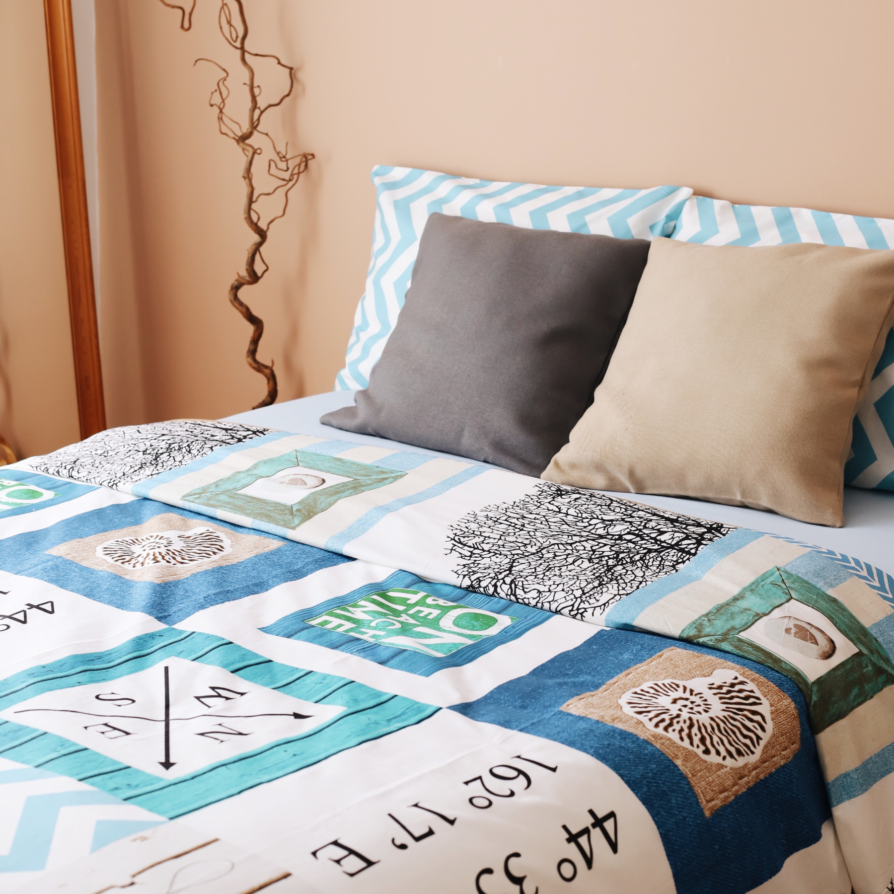 Sardines 100% Cotton Double Duvet Cover Set 200x220 cm