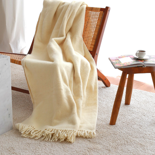 Woolmark Double Pure Wool Blanket Cream