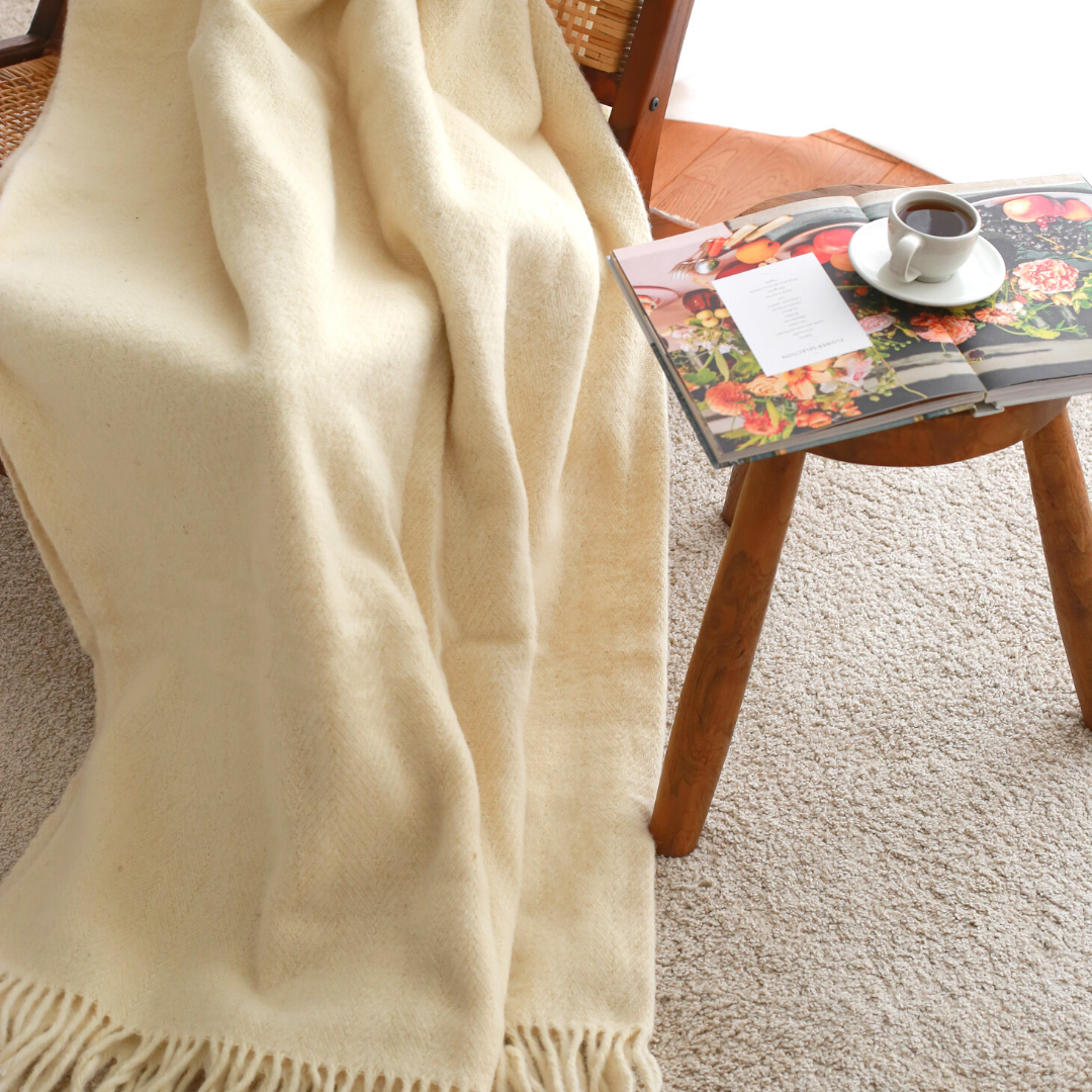 Woolmark Double Pure Wool Blanket Cream