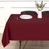 Genoa Woven Linen Stain Resistant Table Cloth Claret Red