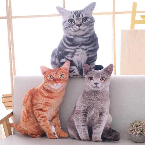 Calm 3D Cat Pillow