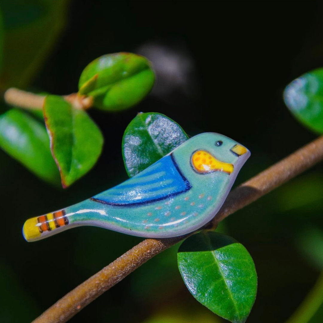 Bird Handmade Ceramic Brooch - Lapel Pin