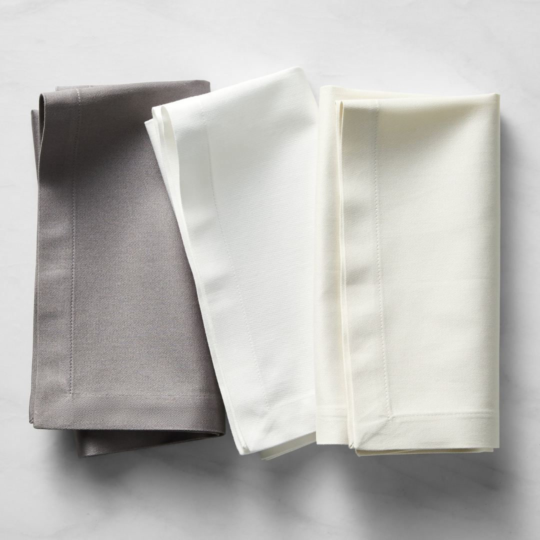 Genoa Woven Linen Stain Resistant Napkin Gray (Pack of 2)