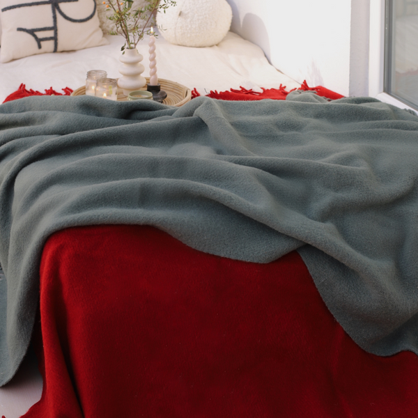 Woolmark Single Single Pure Wool Blanket Red