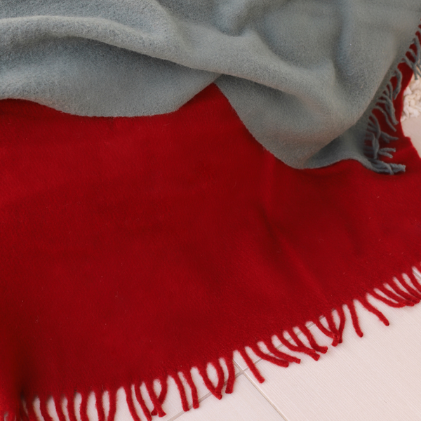 Woolmark Single Single Pure Wool Blanket Red