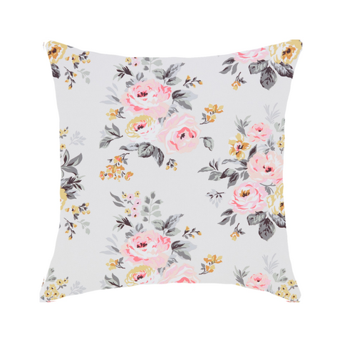 Rose Bouquet Throw Pillow Cover 45x45 cm Gray