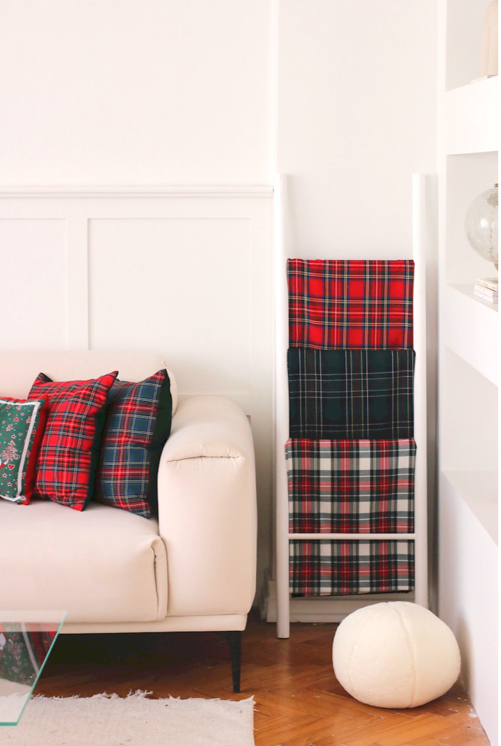 Tartan Plaid Tablecloth White 