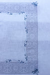 Lina Linen Table Cover Stain Resistant Blue