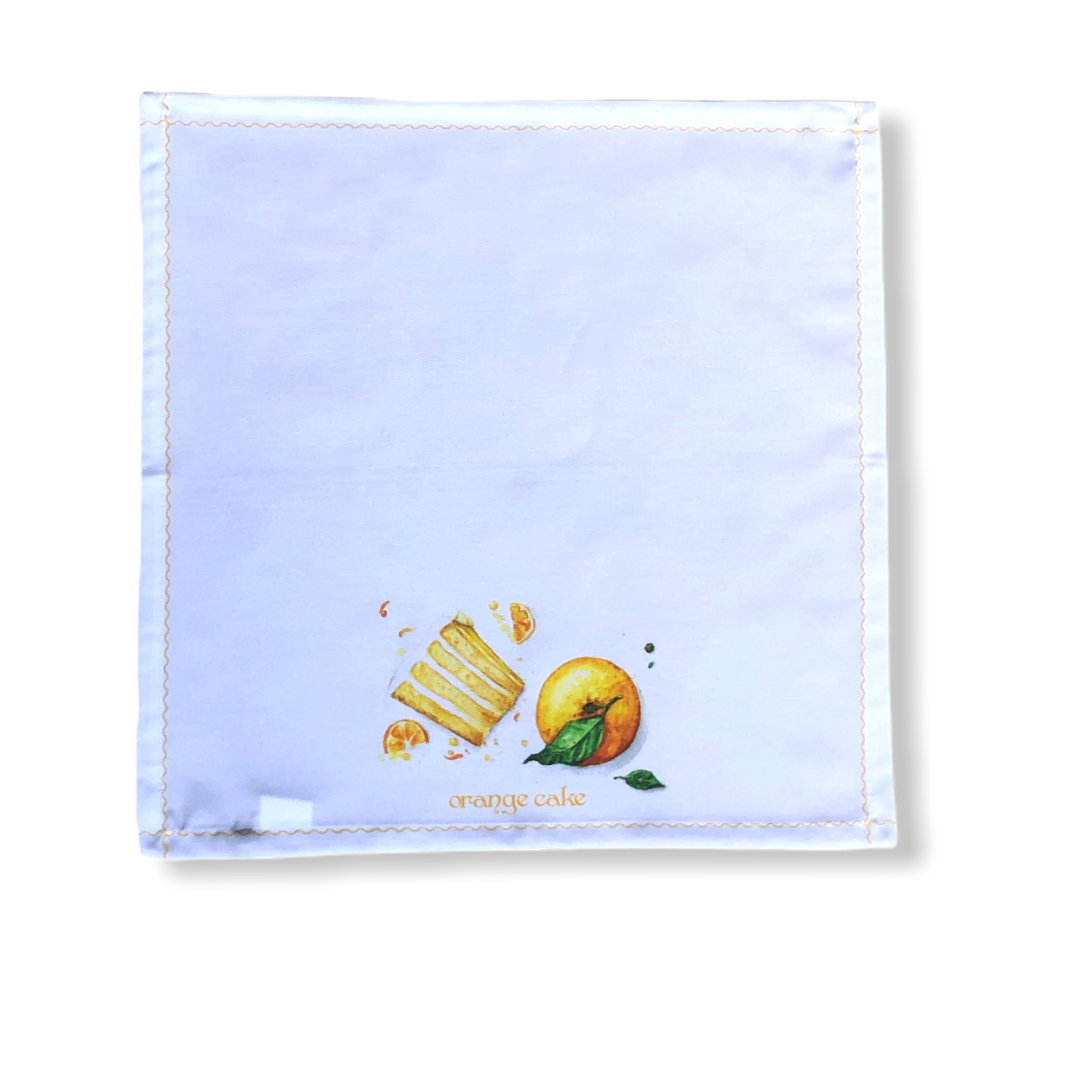 Orange Cake Printed Napkin