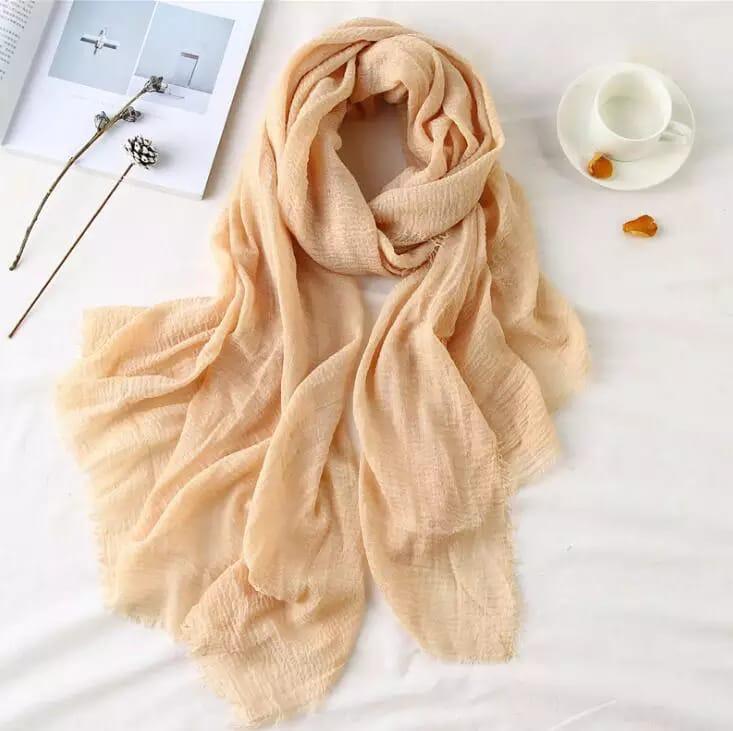 Cyra 100% Cotton Shawl Light Beige