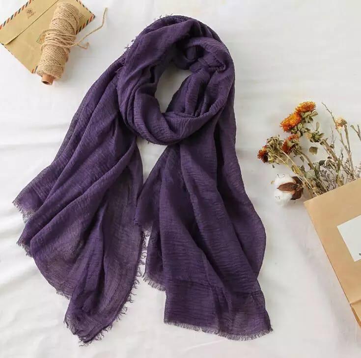 Cyra 100% Cotton Shawl Purple