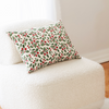 New Year Blossom Woven Linen Cushion Cover 45x45 cm