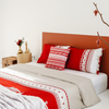 Winter House 100% Cotton Double Duvet Cover Set 200x220 cm Red