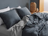 Allure Muslin Cotton Double Duvet Cover 200x220 cm Midnight Blue