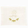 Deer Embroidered Christmas Placemat White