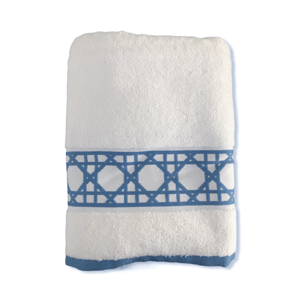 Andora Premium Bath Towel Blue Embroidered