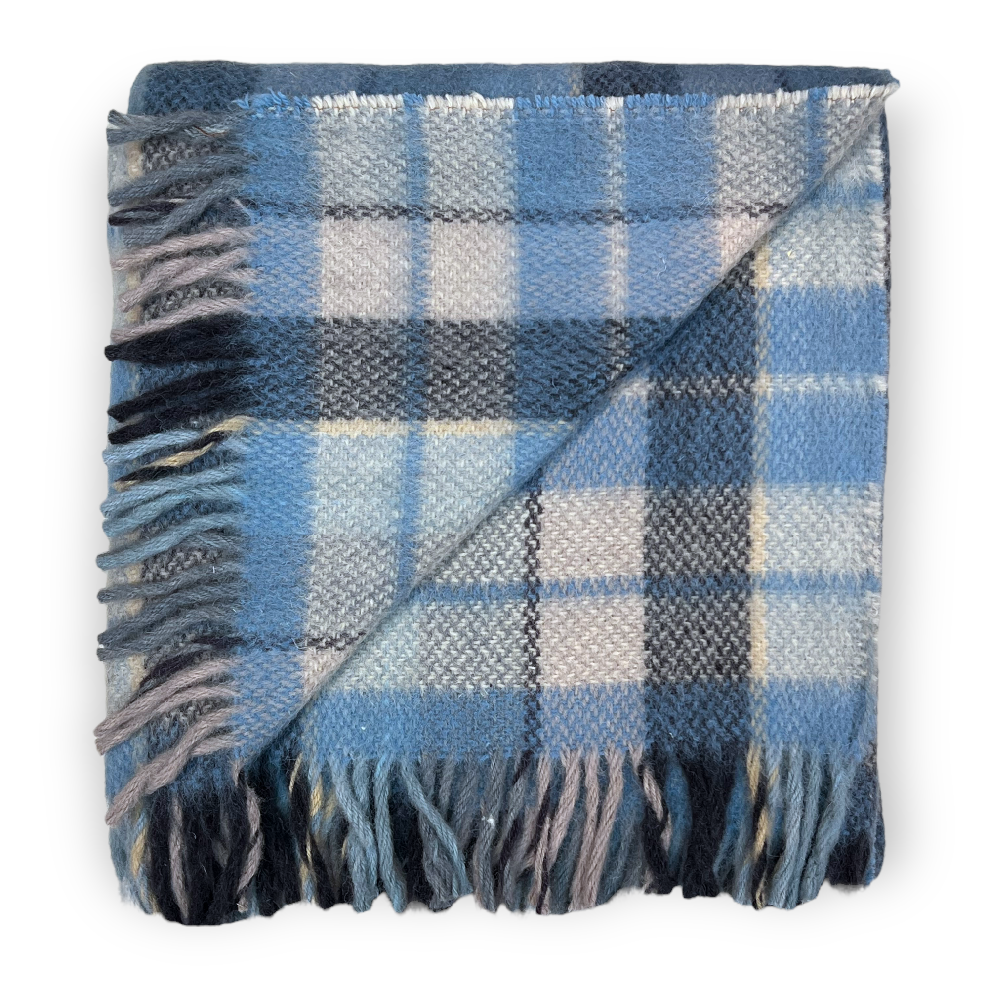 Woolmark Double Pure Wool Blanket Aviator Blue